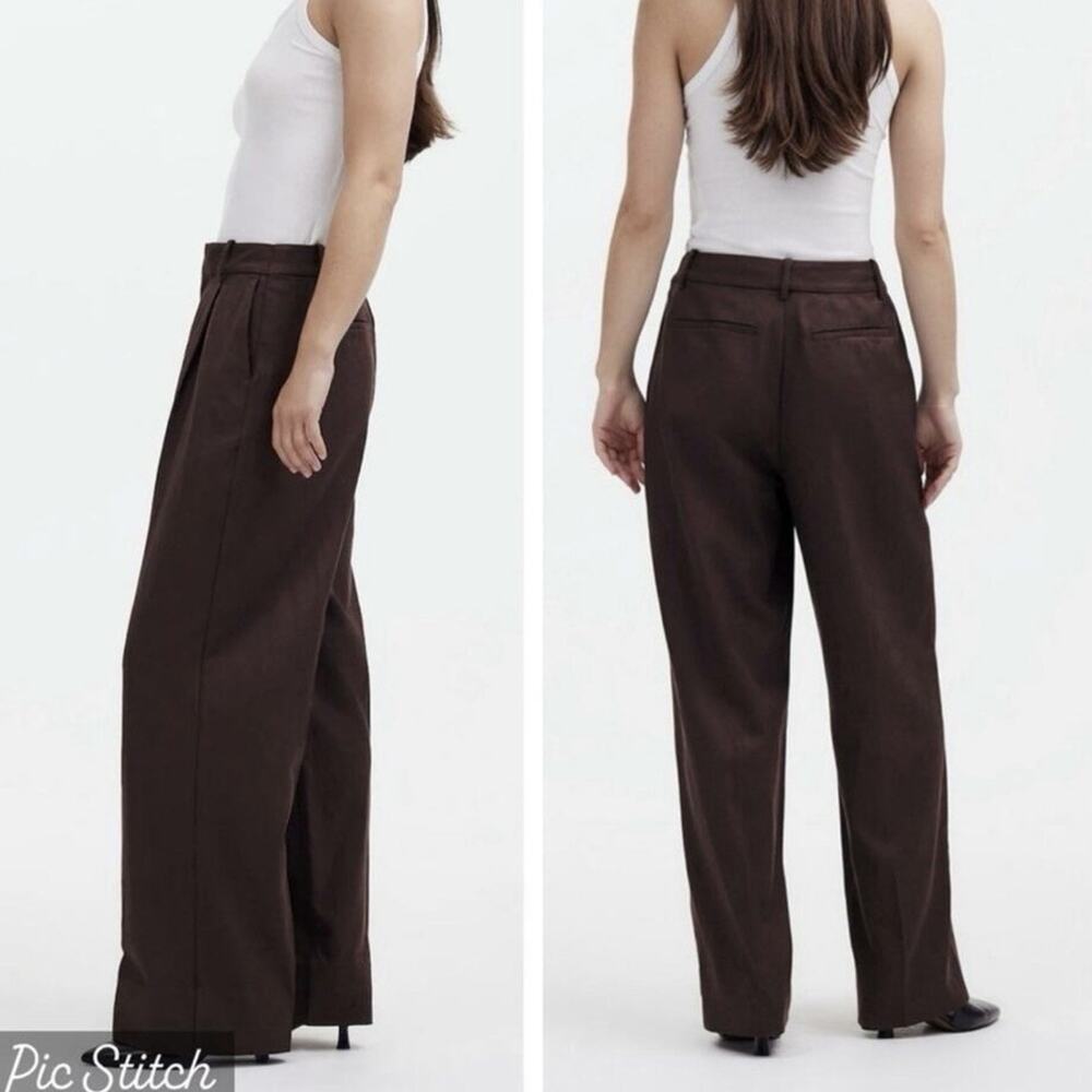 Madewell Brown Slouchy Straight Pants NEW Size 6